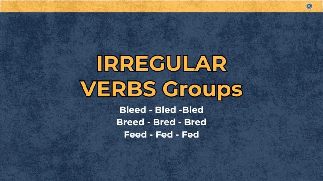 Learn Irregular Verbs Groups | My Teacher Nabil