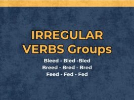 irregular verbs grouls