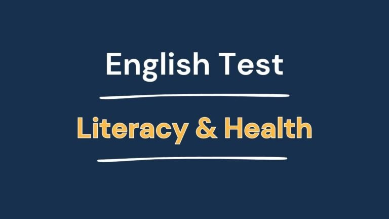 English Test – Literacy and Health