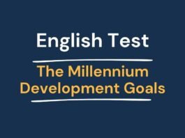 English Test - The Millennium Development Goals