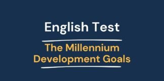 English Test - The Millennium Development Goals