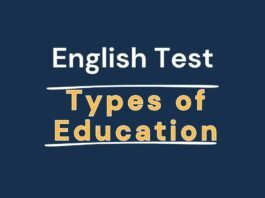 English Test - Types of Education