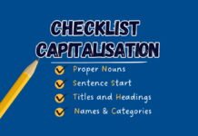 Writing - Capitalization Checklist2