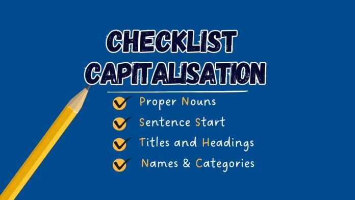 Writing - Capitalization Checklist2