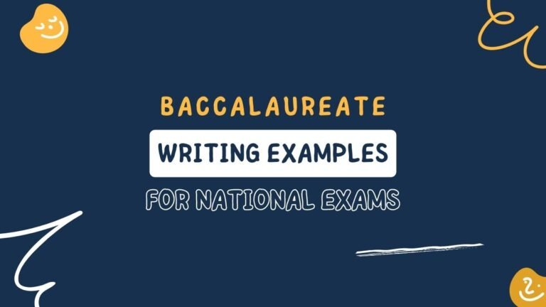 Writing Examples for National Exam