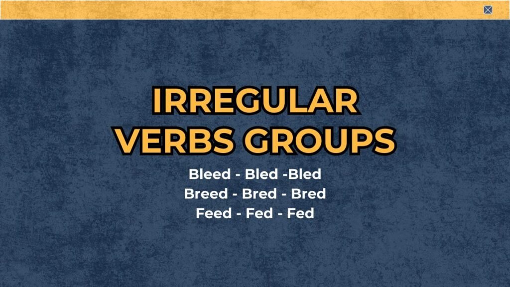 irregular verbs groups