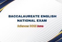 Baccalaureate English National Exam Sciences 2025 June