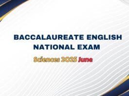 Baccalaureate English National Exam Sciences 2025 June