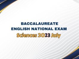 Baccalaureate English National Exam Sciences 2023 July
