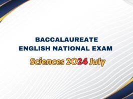 Baccalaureate English National Exam Sciences 2024 July