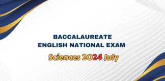 Baccalaureate English National Exam Sciences 2024 July