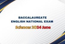 Baccalaureate English National Exam Sciences 2024 June