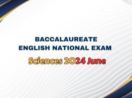 Baccalaureate English National Exam Sciences 2024 June