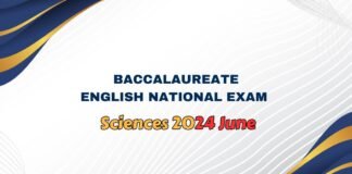 Baccalaureate English National Exam Sciences 2024 June