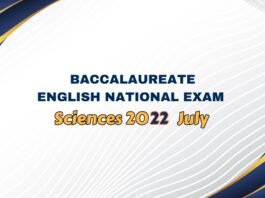 Baccalaureate English National Exam Sciences 2022 July