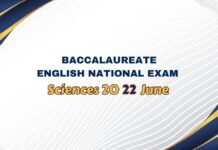 Baccalaureate English National Exam Sciences 2022 June