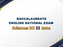 Baccalaureate English National Exam Sciences 2022 June