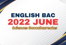 Baccalaureate English National Exam Sciences 2022 June