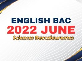 Baccalaureate English National Exam Sciences 2022 June