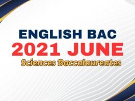 Baccalaureate English National Exam Sciences 2021 June