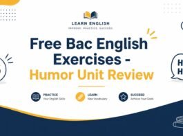 7 Free Bac English Exercises - Humor Unit Review